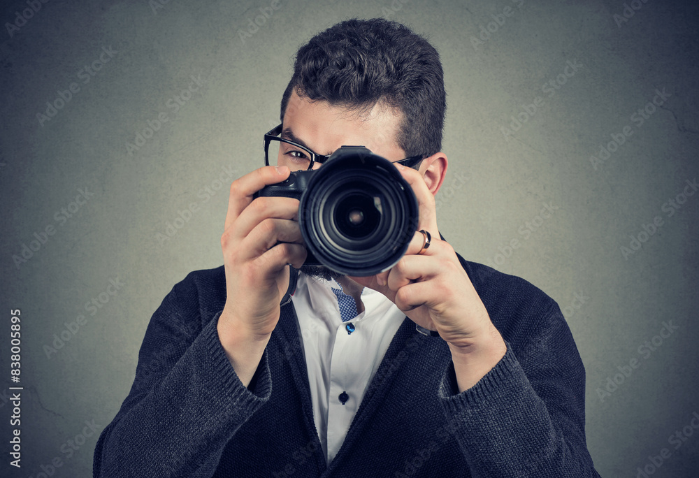 Photographer with a digital camera Photographer with a digital camera