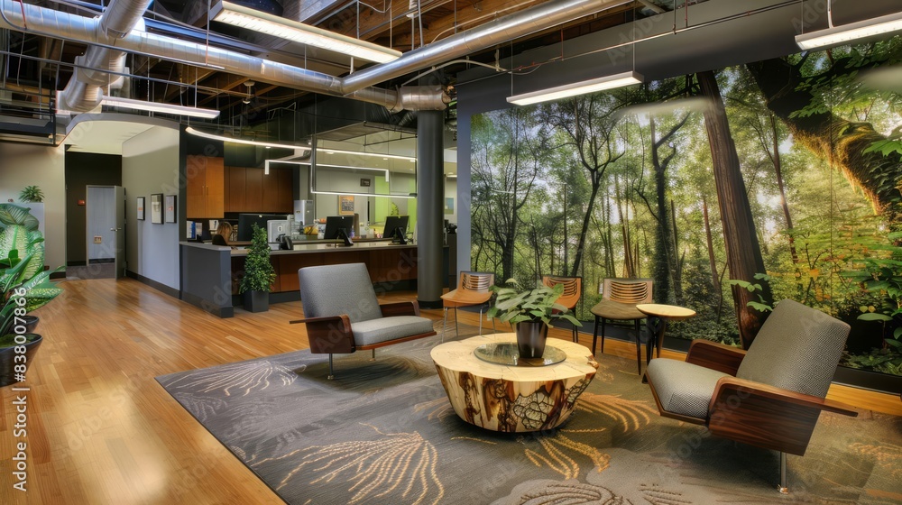 Fototapeta premium Incorporating natureinspired elements into office decor and design