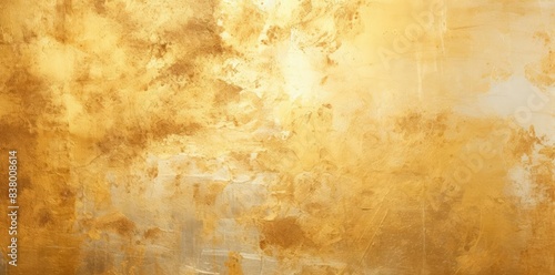 golden textured wall with a vase of flowers and a vase of greenery in the foreground © Siasart Studio