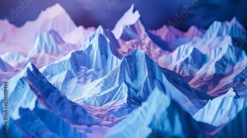 The exhibit invites you to enter a world of enchanting paper art, showcasing futuristic interpretations of towering mountains