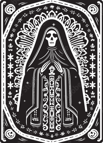 Santa Muerte Modern Icon Santa Muerte Day of the Dead Design