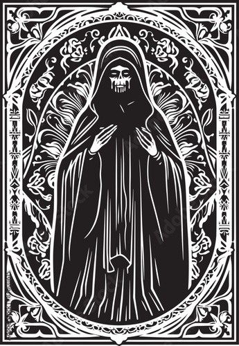 Santa Muerte Day of the Dead Logo Santa Muerte Evil Eye Design