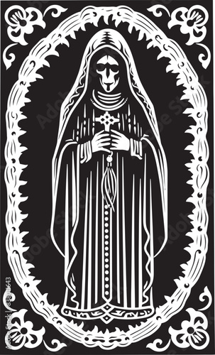 Santa Muerte Mystical Icon Santa Muerte Gold Design