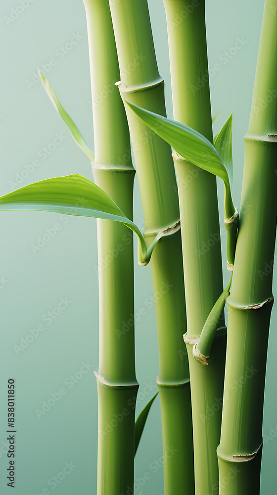 Fototapeta premium Slender upright bamboo pole
