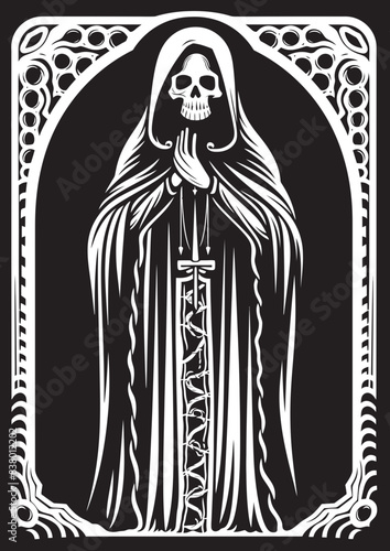 Santa Muerte Artistic Icon Santa Muerte Vintage Design