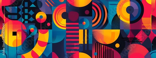 abstract background with vibrant geometric shape pattern