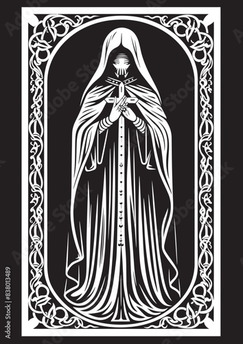 Santa Muerte Shrine Iconography Ornate Santa Muerte Graphic Art