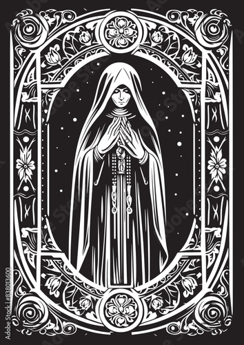 Serpent Icon with Santa Muerte Day of the Dead Logo Santa Muerte