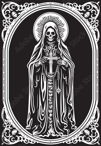 Angel of Death Santa Muerte Tattoo Graphic Santa Muerte