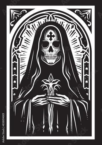 Death Mask Santa Muerte Sacred Geometry Santa Muerte