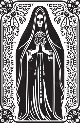 Tarot Vector Santa Muerte Eye Graphic Santa Muerte