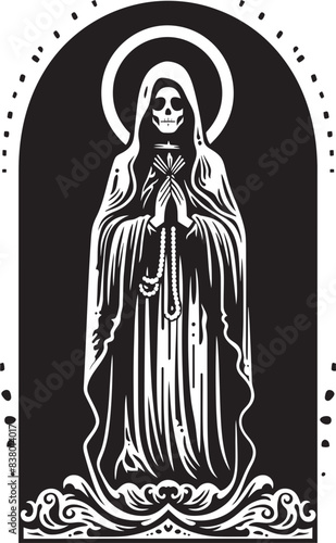 Religious Icon Santa Muerte Digital Art Santa Muerte