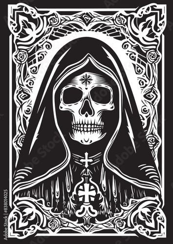 Skeleton Icon Santa Muerte Cultural Design Santa Muerte