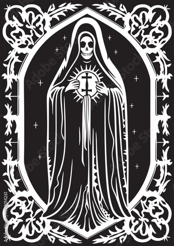 Santa Muerte Snake Graphic Santa Muerte Mystery Icon