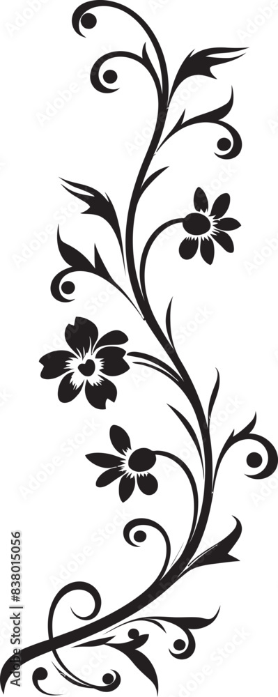 Decorative Floral Swirl Vector Icon Antique Divider Line Element Graphic Decorative Floral Swirl Vector Icon Antique Divider Line Element Graphic