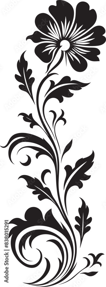 Intricate Retro Floral Ornament Icon Antique Style Classic Vintage Logo Intricate Retro Floral Ornament Icon Antique Style Classic Vintage Logo