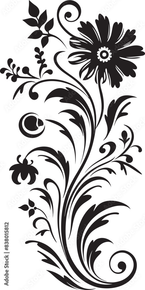 Retro Floral Emblem Emblem Antique Floral Vector Design Retro Floral Emblem Emblem Antique Floral Vector Design