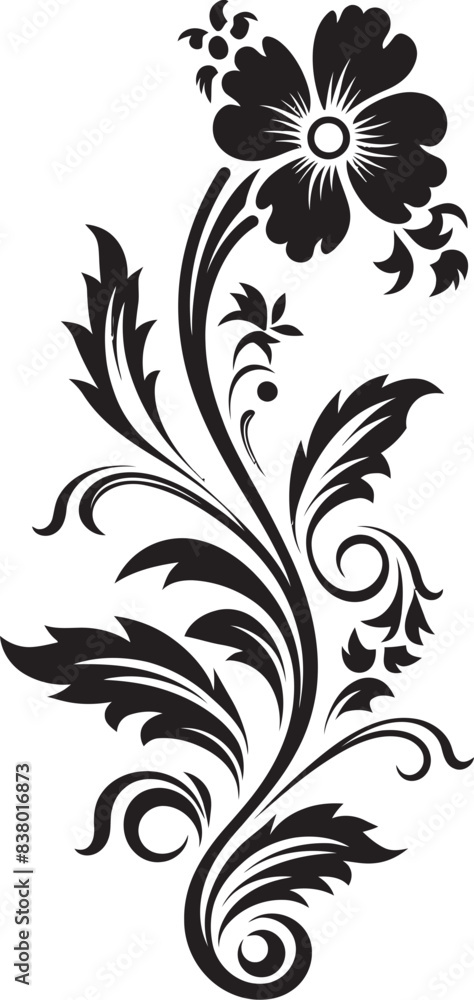 Victorian Era Floral Icon Divider Line Element Retro Floral Design Frame with Swirl Pattern Victorian Era Floral Icon Divider Line Element Retro Floral Design Frame with Swirl Pattern