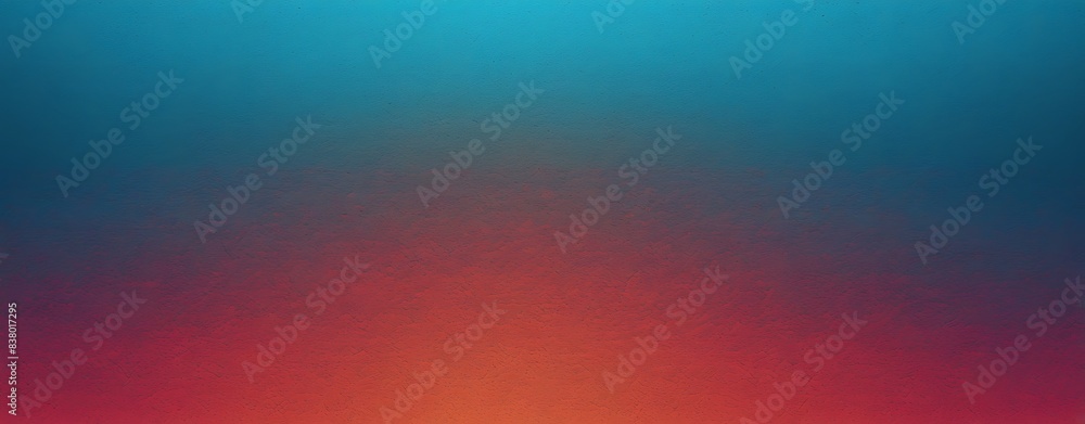 Naklejka premium Grainy Gradient Background with Teal, Orange, Red, and Blue - Retro Noise Texture for Summer Banner
