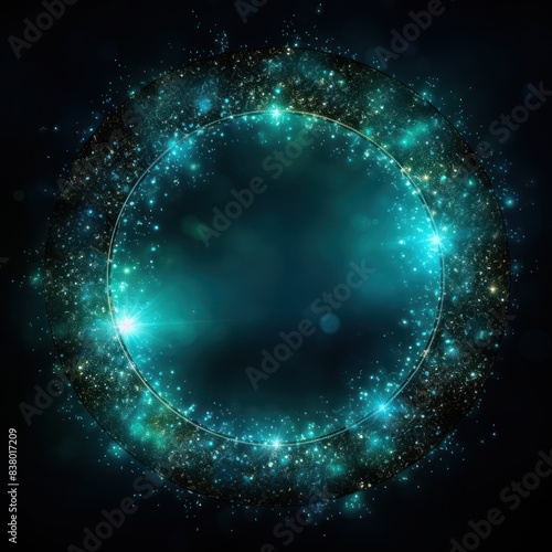 glitter circle of light shine sparkles and platinum moonlight spark particles space star stars galaxy sky nebula universe astronomy empty blank frame neon color