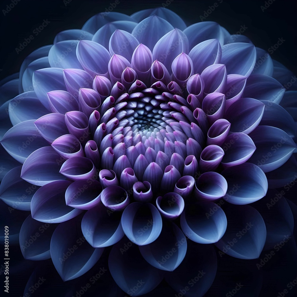 indigo dahlia, macro photography indigo dahlia, macro photography