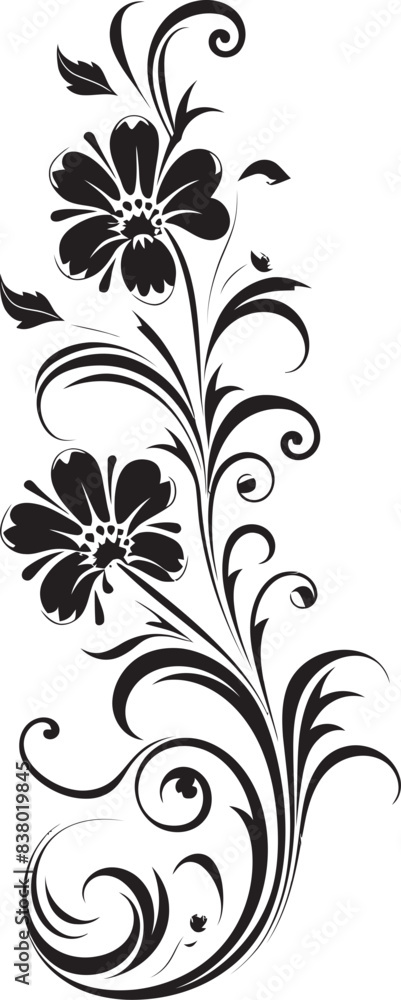 Antique Scrollwork Logo Ornament Victorian Floral Divider Line Art Antique Scrollwork Logo Ornament Victorian Floral Divider Line Art