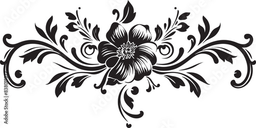 Antique Style Vintage Badge Retro Floral Ornate Frame Element