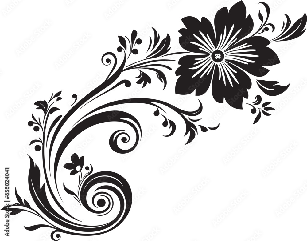 Elegant Floral Separator Icon Retro Style Divider Line Design Elegant Floral Separator Icon Retro Style Divider Line Design