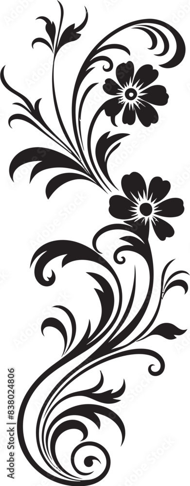 Victorian Floral Icon Elegant Scrollwork Design Retro Floral Emblem Vintage Decorative Pattern Victorian Floral Icon Elegant Scrollwork Design Retro Floral Emblem Vintage Decorative Pattern