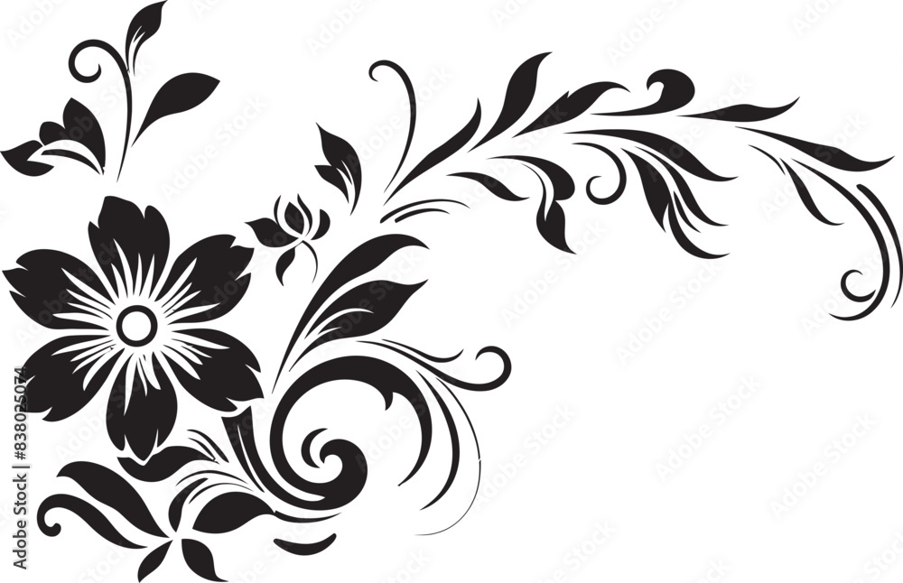 Antique Scrollwork Graphic Classic Floral Emblem Victorian Era Icon Intricate Divider Line Element Antique Scrollwork Graphic Classic Floral Emblem Victorian Era Icon Intricate Divider Line Element