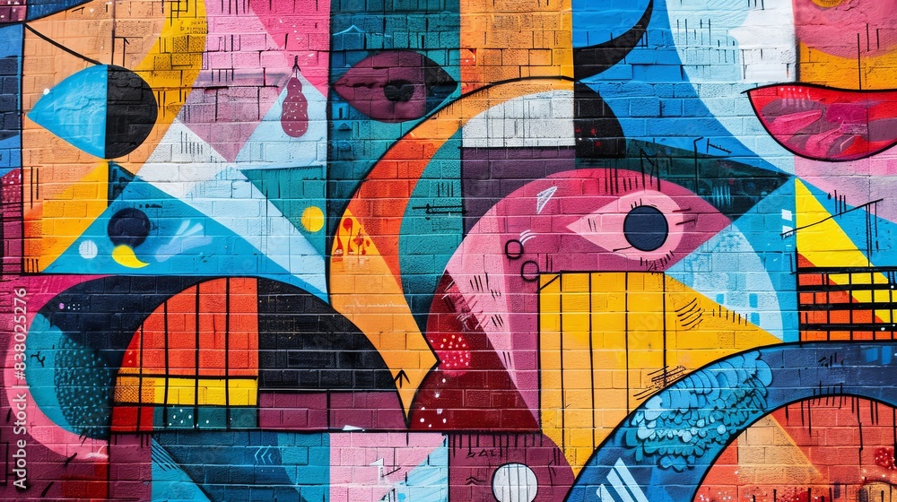 Abstract Geometric Street Art Exploration Abstract Geometric Street Art Exploration