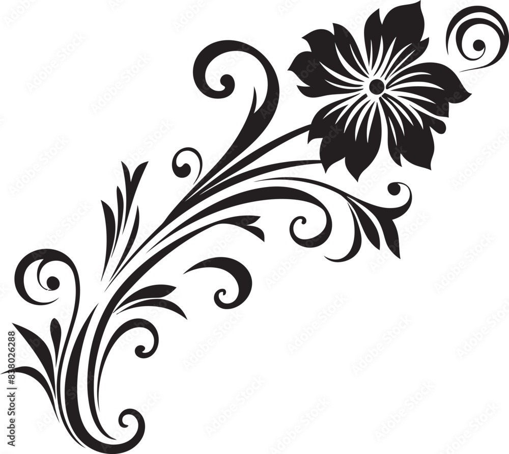 Traditional Floral Filigree Graphic Intricate Retro Floral Ornament Icon Traditional Floral Filigree Graphic Intricate Retro Floral Ornament Icon