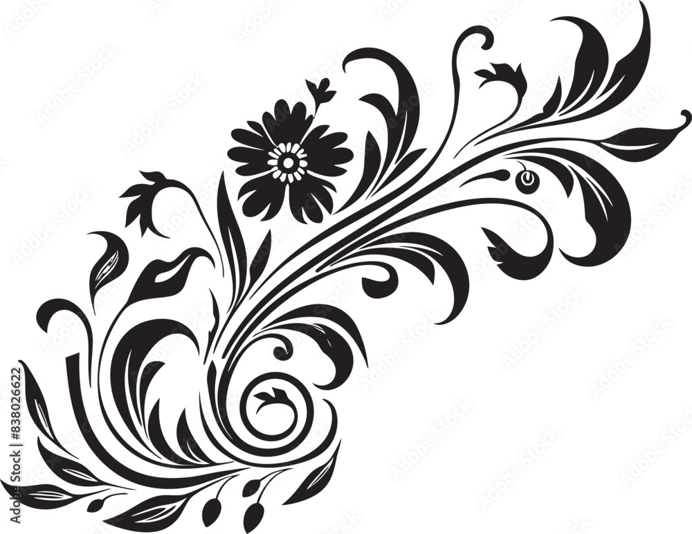 Retro Style Badge Emblem Antique Floral Frame Pattern Retro Style Badge Emblem Antique Floral Frame Pattern