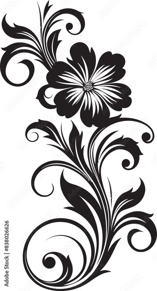 Classic Divider Logo Design Victorian Floral Icon Badge Classic Divider Logo Design Victorian Floral Icon Badge