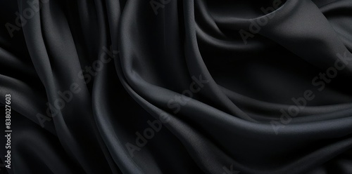 black fabric texture as an abstract background 