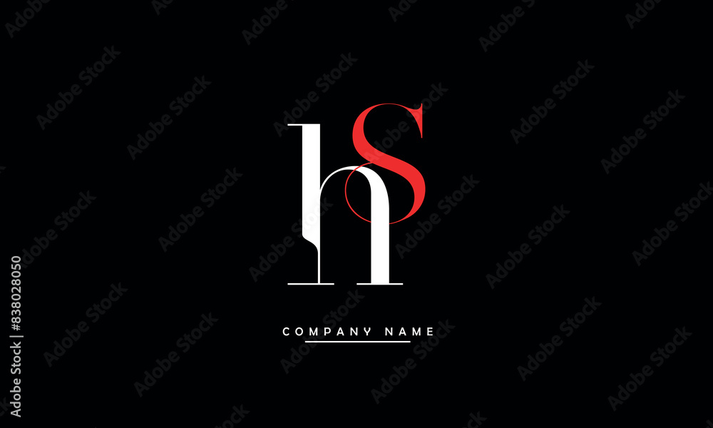 HS, SH, H, S Abstract Letters Logo Monogram HS, SH, H, S Abstract Letters Logo Monogram