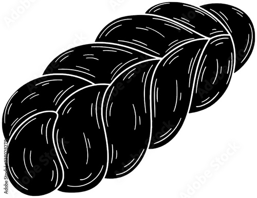 roll illustration swirl silhouette homemade logo bun icon swiss outline croissant loaf yeast food pastry bread sourdough bakery breakfast shape cake dough brown for vector graphic background