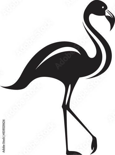 Artistic Flamingo Illustration Contemporary Logo Geometric Flamingo Icon Minimalistic Design