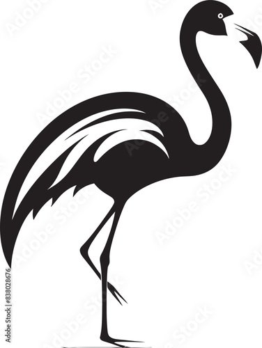 Stylish Flamingo Icon Artistic Vector Design Abstract Flamingo Silhouette Modern Emblem