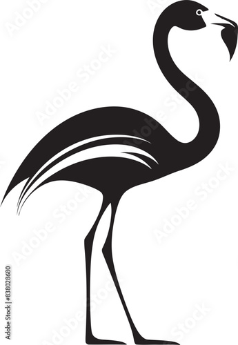 Stylish Flamingo Icon Artistic Vector Design Abstract Flamingo Silhouette Modern Emblem