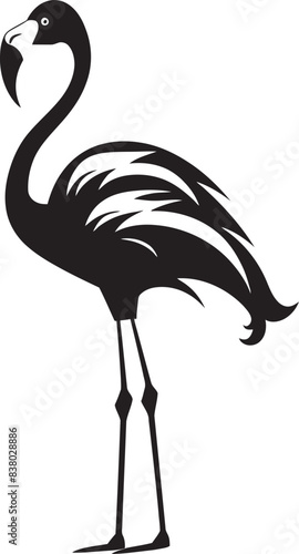 Stylish Flamingo Icon Modern Vector Design Tropical Flamingo Emblem Retro Badge