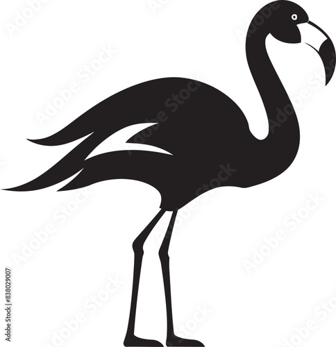 Flamingo Line Art Logo Stylish Symbol Geometric Flamingo Icon Classic Emblem