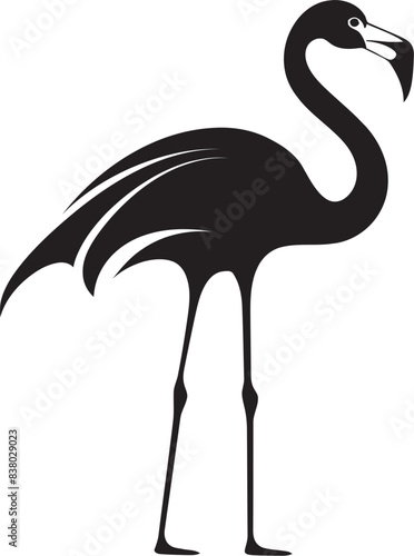 Flamingo Bird Logo Abstract Vector Art Geometric Flamingo Icon Stylish Logo