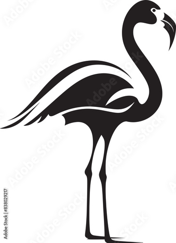 Elegant Flamingo Badge Stylish Symbol Vintage Flamingo Icon Minimal Emblem