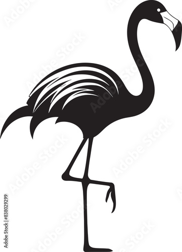 Geometric Flamingo Icon Artistic Vector Art Tropical Flamingo Emblem Modern Emblem