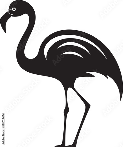 Artistic Flamingo Illustration Contemporary Logo Geometric Flamingo Icon Minimalistic Design