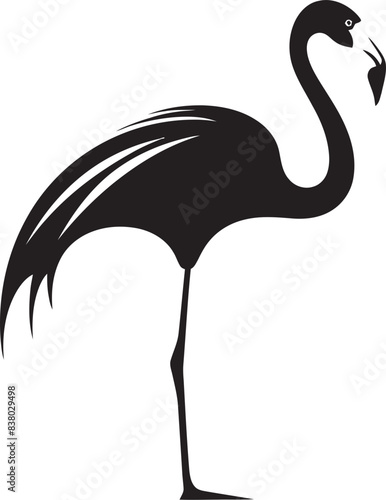 Artistic Flamingo Illustration Modern Vector Art Tropical Flamingo Emblem Abstract Emblem