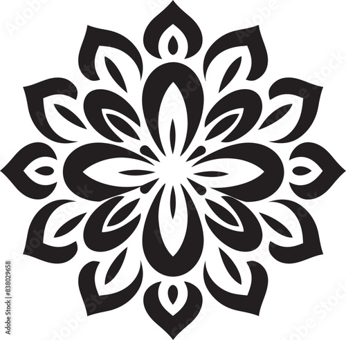 Mandala Artistic Design Minimal Vector Abstract Floral Emblem Elegant Mandala