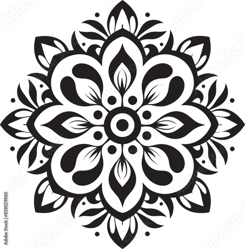 Vintage Mandala Icon Artistic Symbol Mandala Circle Badge Modern Design