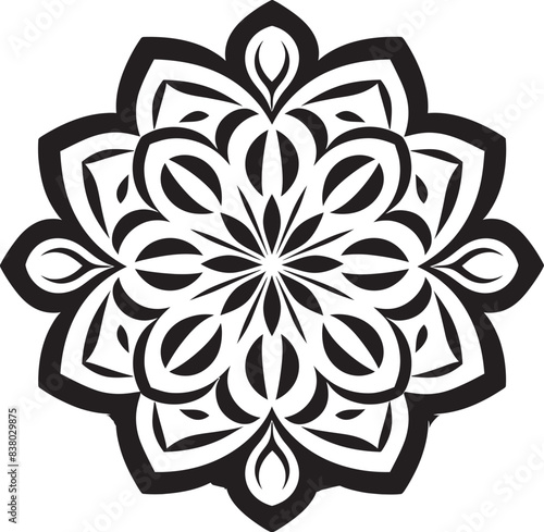 Vintage Mandala Icon Modern Emblem Mandala Circle Emblem Artistic Pattern